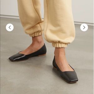 Aeyde Gina flats. Black leather. Size 40. Italian. Gently worn a few times.